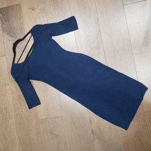 Fitted Dark Navy Blue Dress